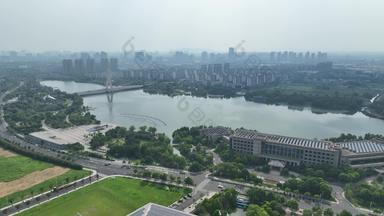 江苏省张家港沙洲湖会议中心航拍
